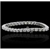 Image 2 : 14KT White Gold 6.80ctw Diamond Tennis Bracelet