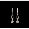 Image 1 : 0.85ctw Diamond Earrings - 18KT White Gold