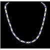 Image 2 : 14KT White Gold 28.08ctw Sapphire and Diamond Necklace