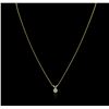 Image 1 : 14KT Yellow Gold 0.40ct Diamond Pendant With Chain