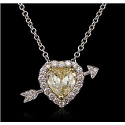 18KT Two-Tone Gold 2.25ctw Diamond Pendant With Chain