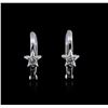 Image 1 : 14KT White Gold 0.03ctw Diamond Earrings