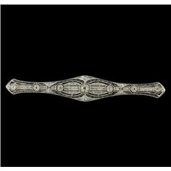 Platinum 1.61ctw Diamond Brooch