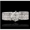 Image 1 : 18KT White Gold 3.45ctw Diamond Ring