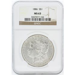 1886 NGC MS63 Morgan Silver Dollar