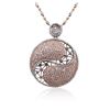 Image 2 : 14KT Two-Tone Gold 3.88ctw Diamond Pendant With Chain