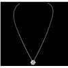 Image 1 : 14KT White Gold 2.10ctw Diamond Pendant With Chain