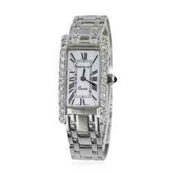 Geneve 14KT White Gold 1.07ctw Diamond Ladies Watch