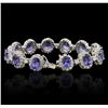 Image 3 : 14KT White Gold 24.72ctw Tanzanite and Diamond Bracelet