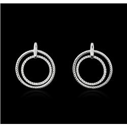 14KT White Gold 0.85ctw Diamond Earrings