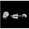 Image 2 : Pearl Stud Earrings - Silver