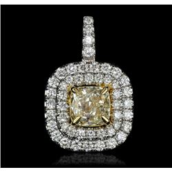 14KT Two-Tone Gold 2.15ctw Diamond Pendant