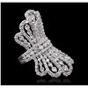 Image 2 : 18KT White Gold 10.62ctw Diamond Ring