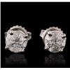 Image 1 : 14KT White Gold 1.29ctw Diamond Stud Earrings