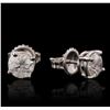 Image 2 : 14KT White Gold 1.29ctw Diamond Stud Earrings