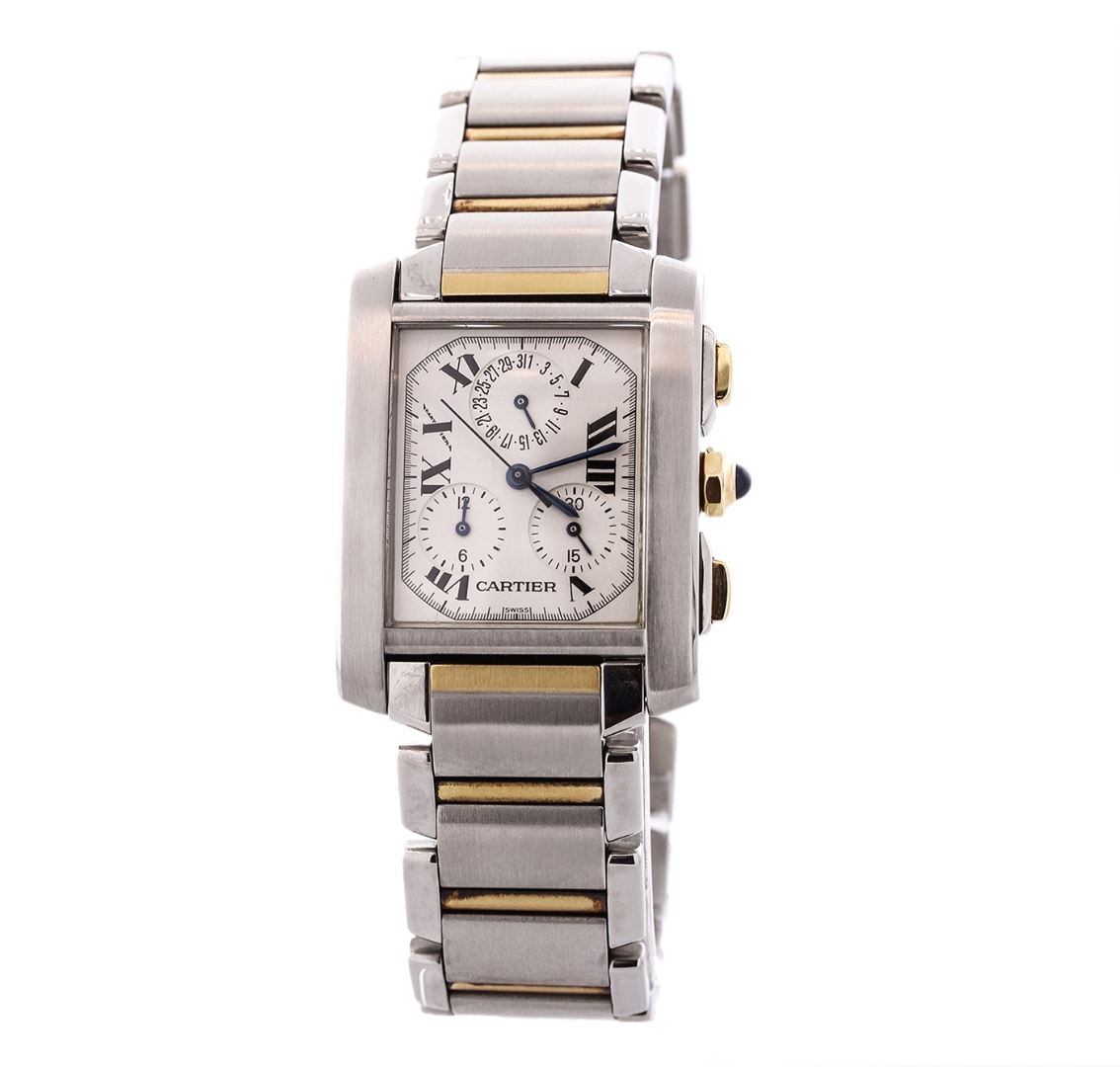 cartier two tone tank