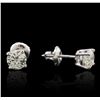 Image 1 : 14KT White Gold 1.19ctw Diamond Solitaire Earrings