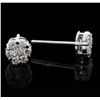 Image 2 : 14KT White Gold 0.44ctw Diamond Earrings