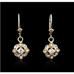 14KT Yellow Gold 0.70ctw Diamond Earrings