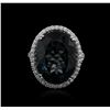 Image 1 : 14KT White Gold 20.61ct Topaz and Diamond Ring