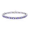 14KT White Gold 15.39ctw Tanzanite and Diamond Bracelet