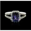 Image 1 : 14KT White Gold 2.08ct Tanzanite and Diamond Ring