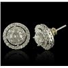 Image 2 : 14KT White Gold 2.88ctw Diamond Earrings