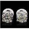 Image 1 : 14KT White Gold 0.94ctw Diamond Solitaire Earrings