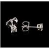 Image 2 : 14KT White Gold 0.50ctw Diamond Stud Earrings