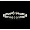 Image 1 : 18KT White Gold 9.66ctw Diamond Tennis Bracelet