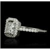 Image 2 : 14KT White Gold 0.98ctw Diamond Ring