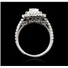Image 3 : 14KT White Gold 1.11ctw Diamond Ring