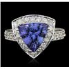 Image 1 : 14KT White Gold 2.20ct Tanzanite and Diamond Ring