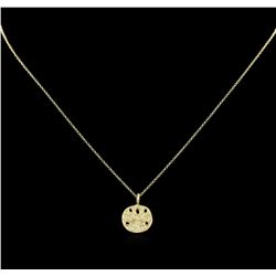 14KT Yellow Gold Round Pendant With Chain