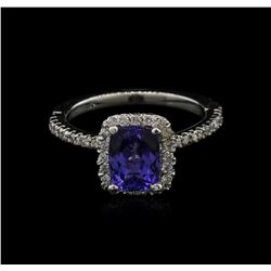 1.60ct Tanzanite and Diamond Ring - 14KT White Gold