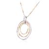 Image 3 : 14KT Three-Tone Gold 1.38ctw Diamond Pendant With Chain