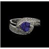 Image 1 : 0.89ct Tanzanite and Diamond Ring -14KT White Gold