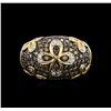 Image 1 : 14KT Yellow Gold 1.09ctw Brown Diamond Ring