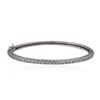 Image 1 : 14KT White Gold 1.60ctw Diamond Bangle Bracelet