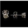 Image 2 : 14KT White Gold 0.63ctw Diamond Stud Earrings