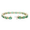 Image 3 : 14KT Yellow Gold 19.20ctw Emerald and Diamond Bracelet