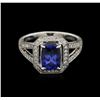Image 1 : 18KT White Gold 1.95ct Tanzanite and Diamond Ring