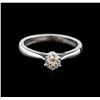 Image 1 : 14KT White Gold 0.36ct Round Cut Fancy Brown Diamond Solitaire Ring