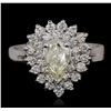 Image 1 : 14KT White Gold 1.04ctw Diamond Ring