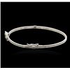 Image 2 : 14KT White Gold 0.33ct Diamond Bangle Bracelet