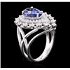 Image 3 : 14KT White Gold 2.65ct Tanzanite and Diamond Ring