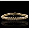 Image 1 : 14KT Yellow Gold 6.90ctw Diamond Bracelet