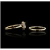 Image 3 : 14KT Yellow Gold 0.91ct Diamond Wedding Set