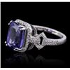 Image 2 : 14KT White Gold 3.40ct Tanzanite and Diamond Ring