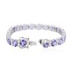 Image 3 : 14KT White Gold 19.14ctw Tanzanite and Diamond Bracelet
